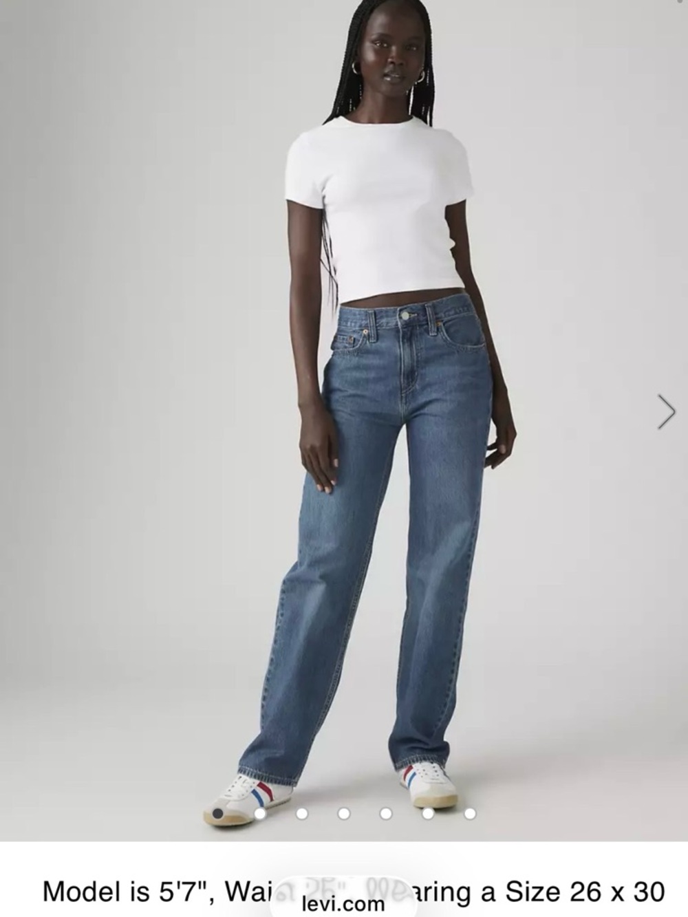 Levi's Women's Straight-Leg Jeans in Mid Blue